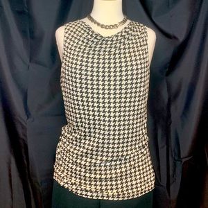 Ralph Lauren sleeveless knit top in houndstooth